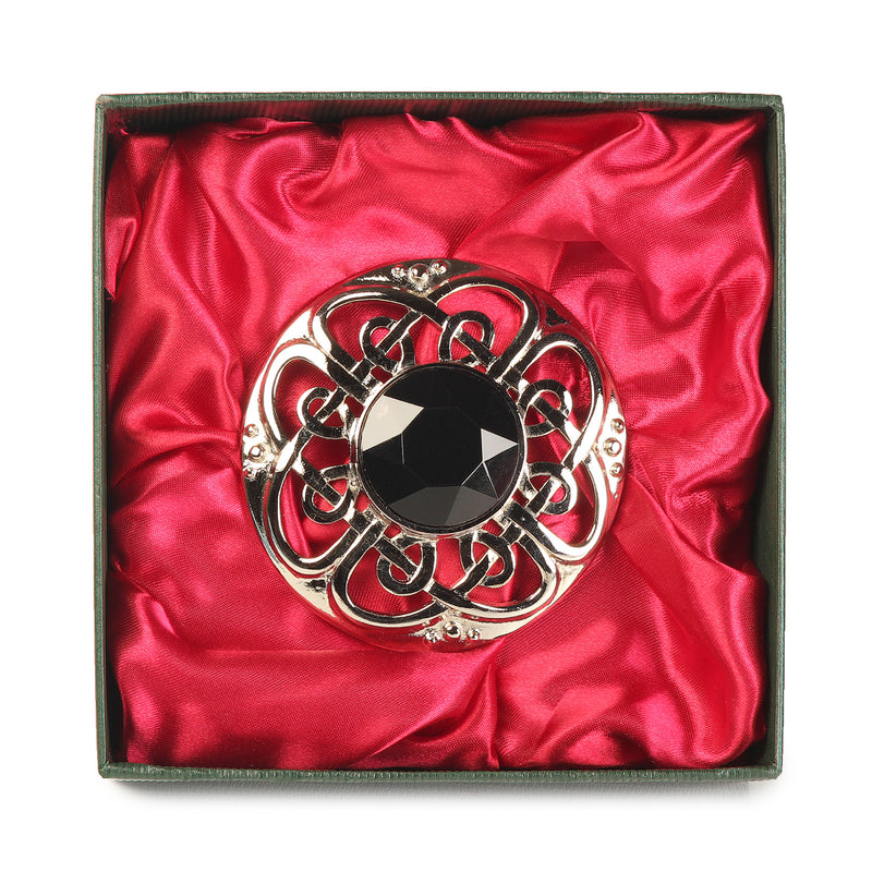 Culloden Plaid Brooch Black