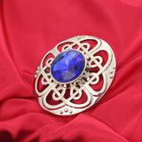 Culloden Plaid Brooch Blue