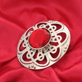 Culloden Plaid Brooch Red