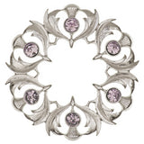 Scottish Thistle Plaid Brooch Light Amethyst