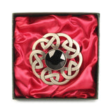 Antique Celtic Interlace Plaid Brooch Black