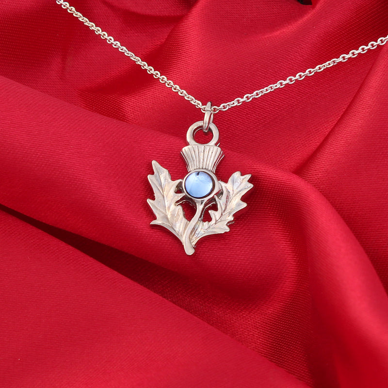 Birth Stone Thistle Pendant December