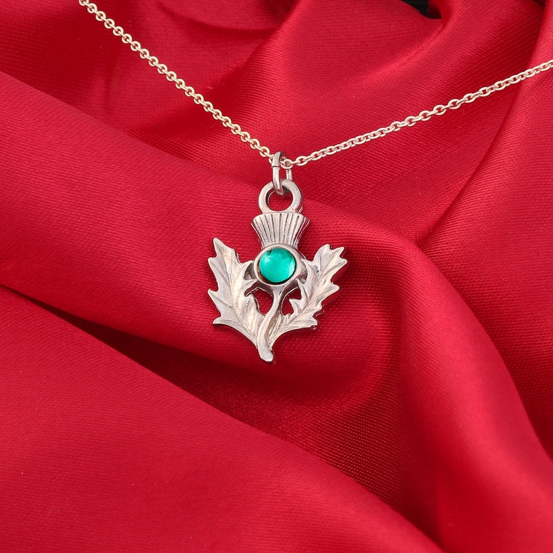 Birth Stone Thistle Pendant May