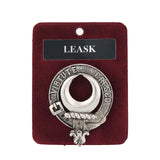 Art Pewter Clan Badge 1.75" Leask