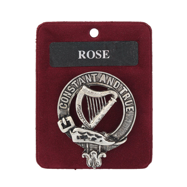 Art Pewter Clan Badge 1.75" Rose