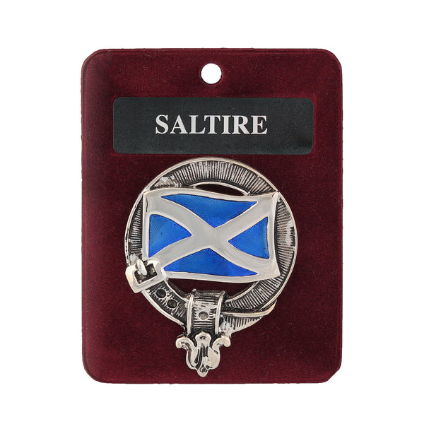 Art Pewter Clan Badge 1.75" Saltire (Enamel)