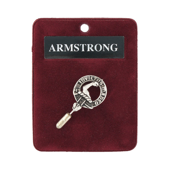 Art Pewter Lapel Pin Armstrong