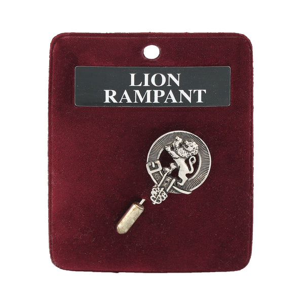 Art Pewter Lapel Pin Rampant Lion