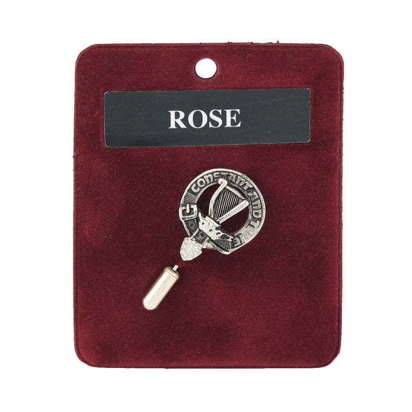 Art Pewter Lapel Pin Rose