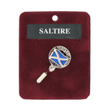 Art Pewter Lapel Pin Saltire (Enamel)