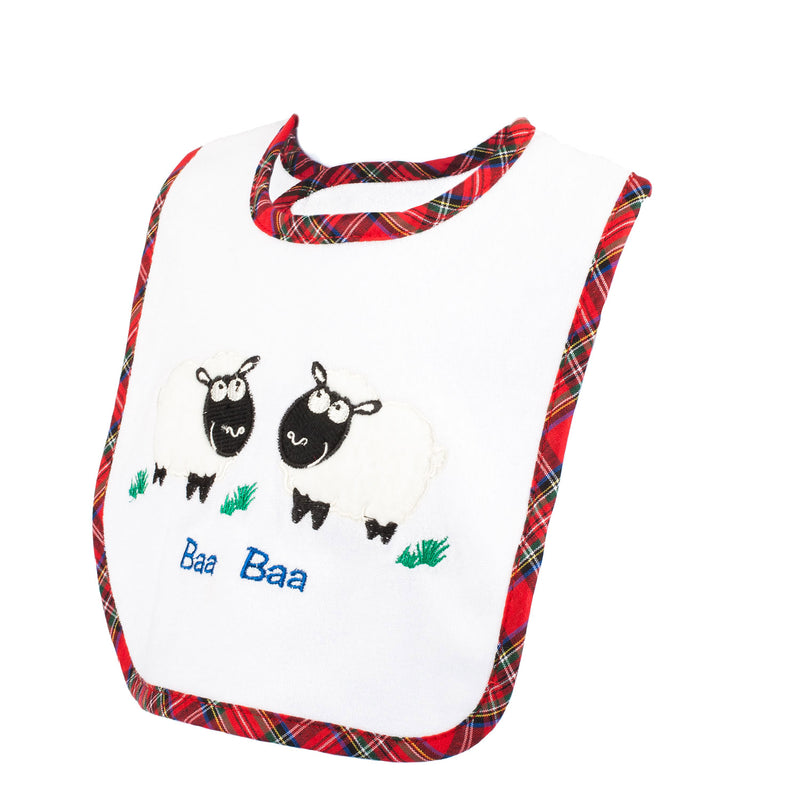 Babies Bib - Tartan Sheep