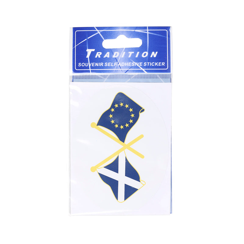 Sticker Saltire/Eu Dbl Flags