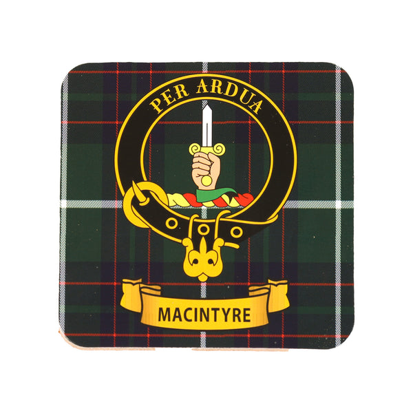 Kc Clan Square Cork Coaster Macintyre