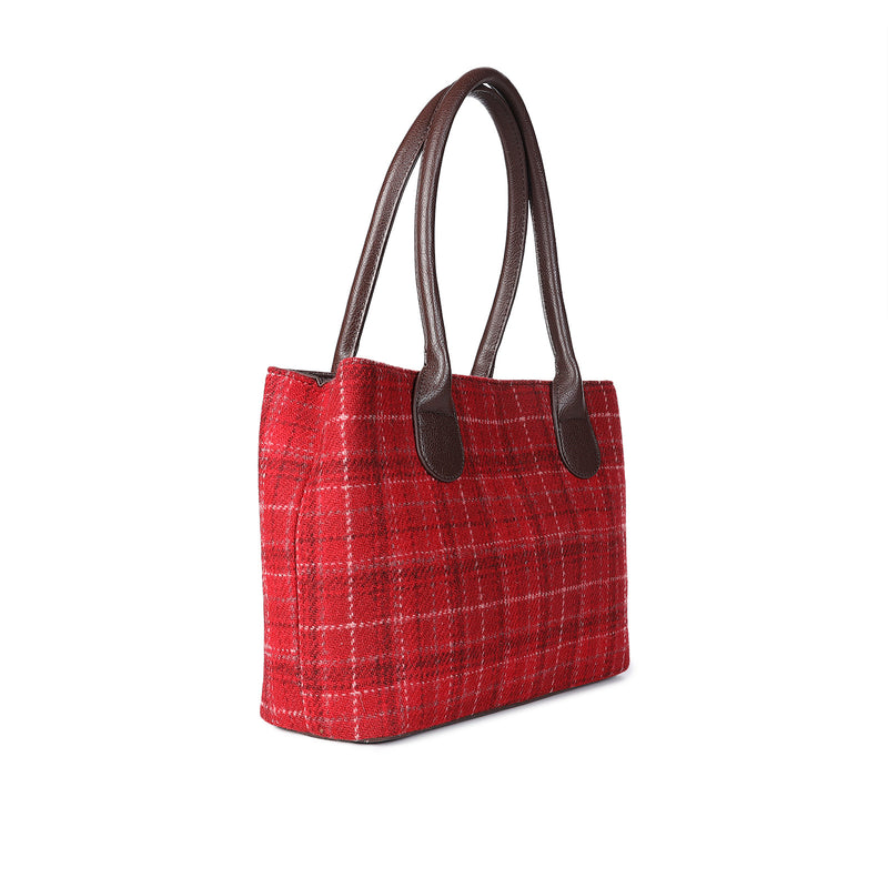 Harris Tweed Ladies Handbag - Classic Red Check