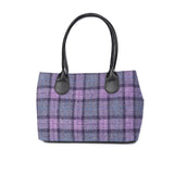 Harris Tweed Ladies Handbag - Classic Bold Purple Check