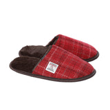 Harris Tweed Slippers Red Check