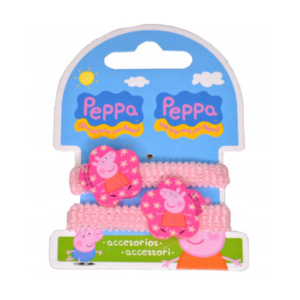 Peppa Pig 2Pc Ponytail Band On Card Asst