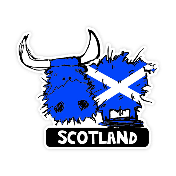 Scotland Saltire Cow Sticker