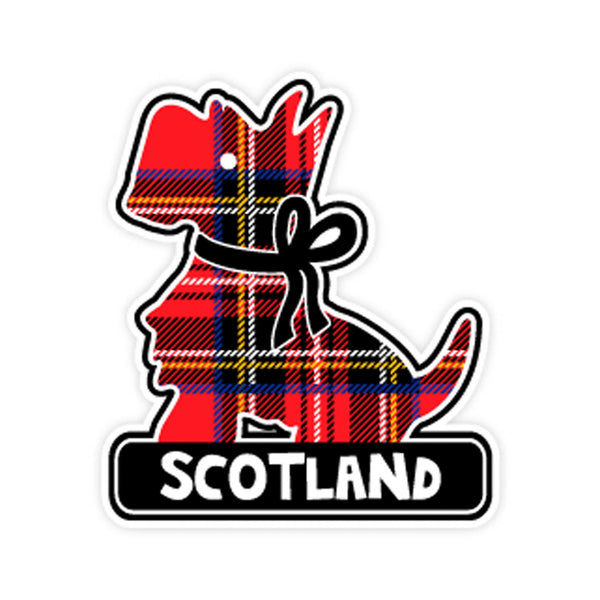 Tartan Scottie Dog Sticker