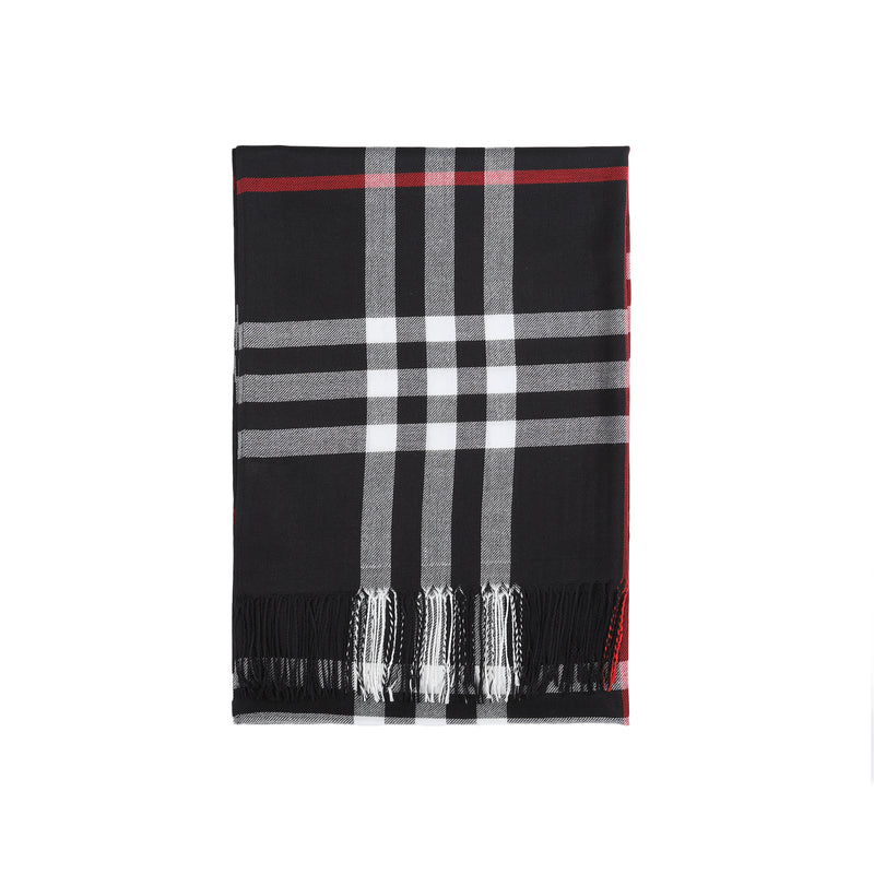 Checke Scarf Black